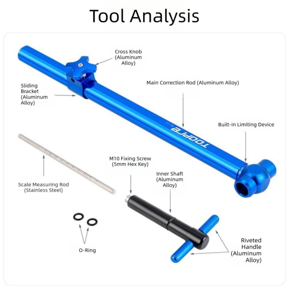 Blue Bicycle Derailleur Aligner Hanger 360° Rotation Bike Tail Hook Bike Hook Aligner MTB Bike