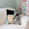 Anime MmOBPSYCHO Kawaii Throw Pillow Covers Pattern Cushion Cover Suitable For Sofa Bedroom Car Pillow Cover