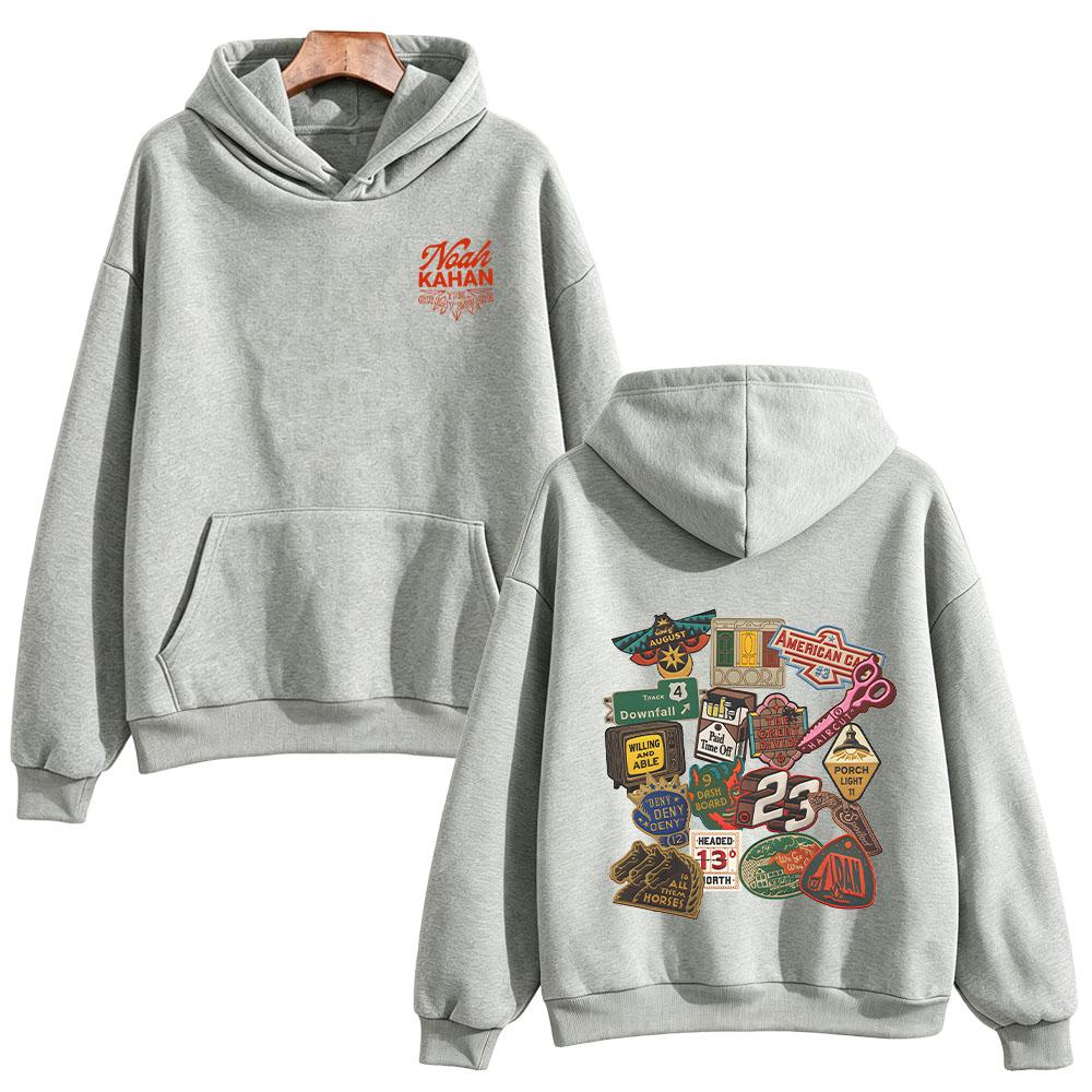 Noah Kahan Tracklist Hoodies Y2K Aesthetic Print Sweatshirt Women Men Streetwear Fashion High Street Casual Long Sleeve Pullover