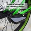 Non-Slip 1 Pair Folding Bicycle Rear Pedals Iron Bike Footrest Pedal for Road Cycling Safety Rear Seat