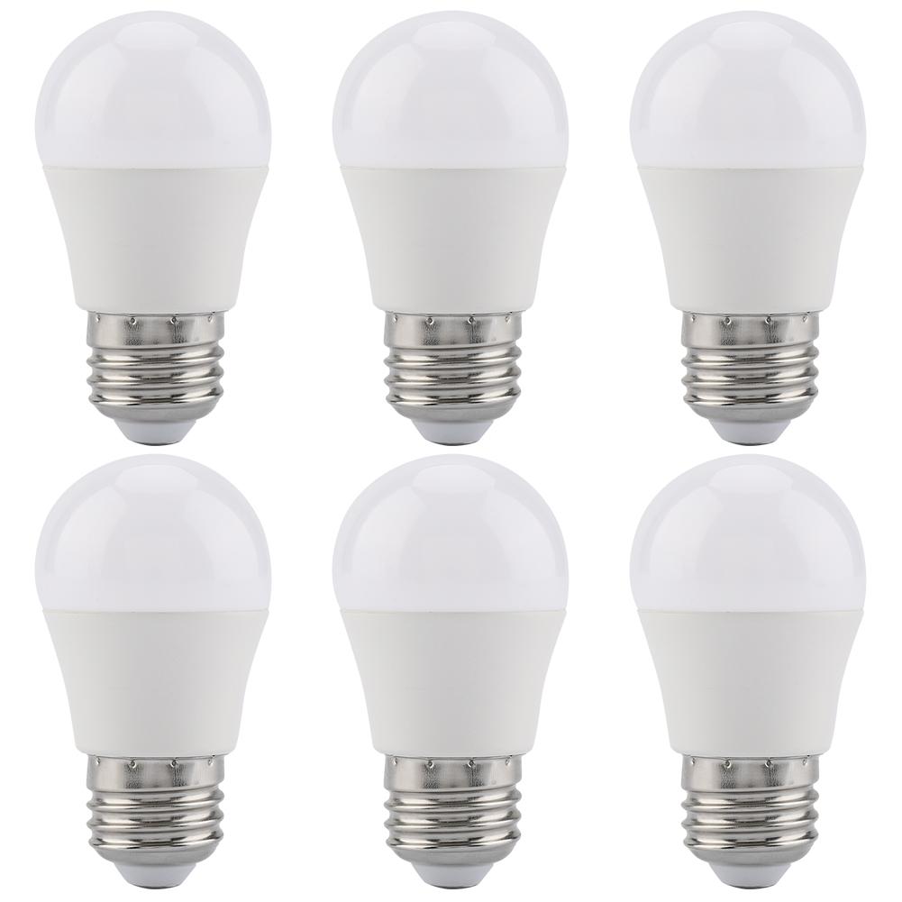 6 PCS 5W Mini LED Light Bulbs Warm White E26 Base G45 Bulb Lamps Illumination Accessory