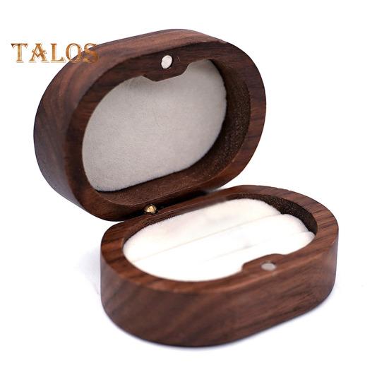 Деревянная коробка для колец ручной работы в деревенском стиле с прозрачной крышкой, коробка для хранения обручальных колец, бархатная внутренняя магнитная застежка, предложение, обручальное кольцо