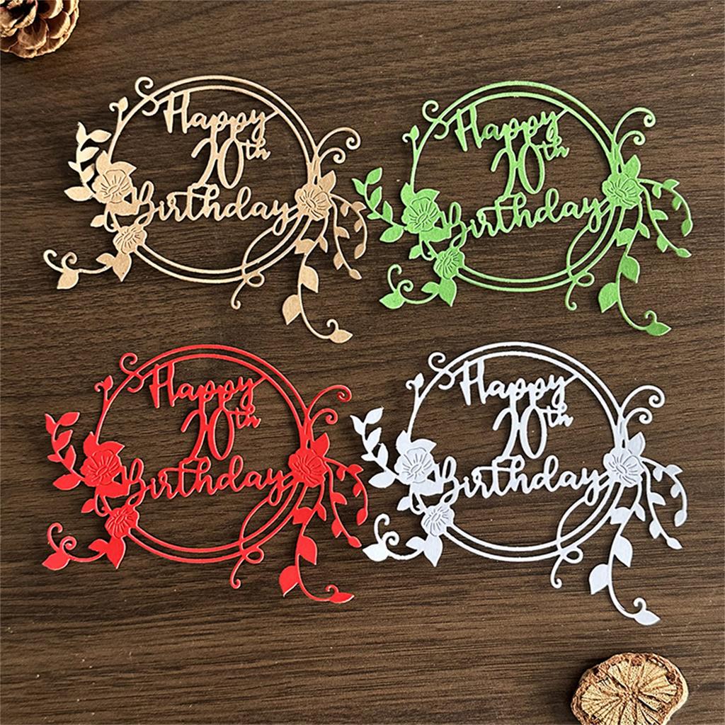 Счастливого 20-летия Металлические вырубки Углеродистая сталь Вырубные ножи Тисненые трафареты для открыток Фото Скрапбукинг Украшения