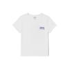 X Breana Collaboration Letter Logo Hand Bone Print Drop Shoulder T-Shirt Women Tops White VN0007ANWHT