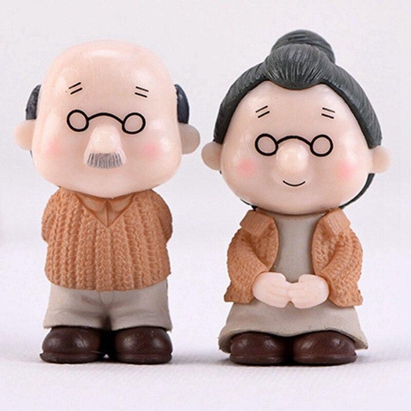 Мини-фигурки пар, сделай сам, бабушка, дедушка, милая пара, сказочный орнамент, украшение для торта, миниатюрное украшение для дома и сада, подарки