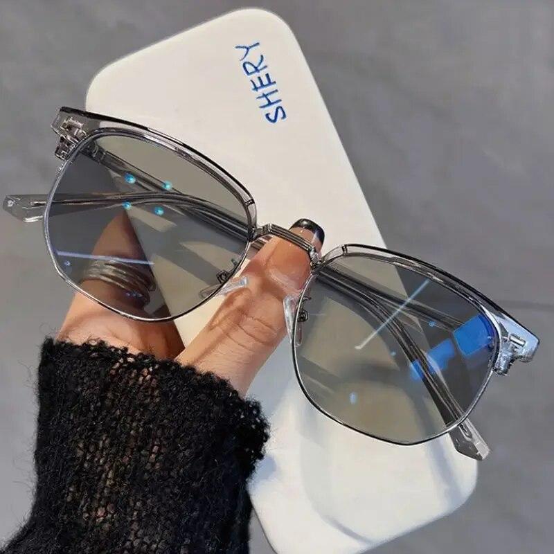Модные модные солнцезащитные очки с блокировкой синего света, очки по рецепту, женские фотохромные очки для близорукости, очки для близорукости от 0 до -4,0