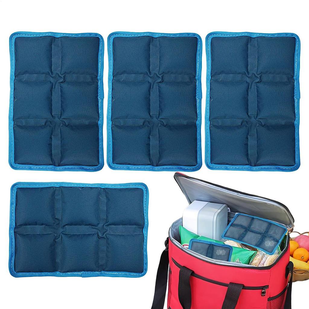 Многоразовый пакет со льдом-охладителем для ланч-боксов, пакет с холодным гелем, компактные моющиеся пакеты с ледяным гелем для кемпинга, пеших прогулок, пляжа, активного отдыха