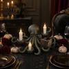 Decorative Pillar Candle Holder Octopus Holder, Durable Resin Halloween Sculpture, Dark Fantasy Gothic Retro Room Accessories Style Candlestick