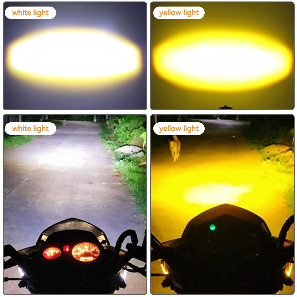 Moto Fog Auxiliary Motorcycle Headlight Spotlights Super Bright Motorcycle LED Explorers Headlight Projector Fisheye Lens LED