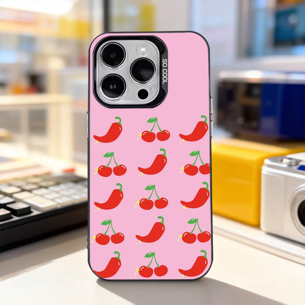 Красный чехол для телефона Chili Art для iPhone 11,12,13,14,15,16,17,Pro,Max,Plus,E,Air,Mini IMD Матовый черный
