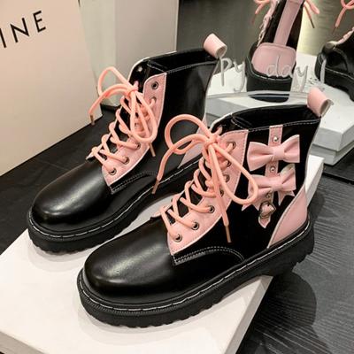 Женские ботильоны на платформе в стиле Лолита с бантом, обувь Marie Janes, зима 2025, совершенно новая дизайнерская повседневная обувь, тренд, удобные зимние ботинки Mujer