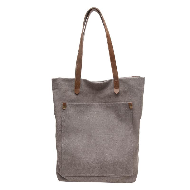 Холщовая сумка женская на плечо через плечо большая вместимость ленивый ветер хозяйственная сумка простая и универсальная