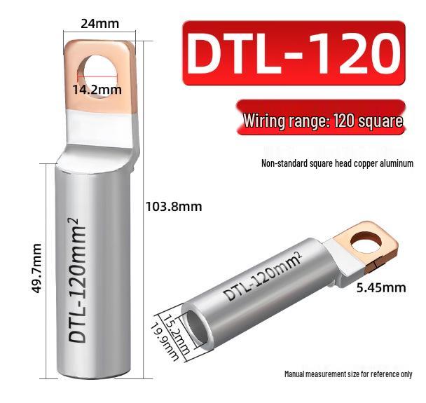Square Head Copper-Aluminum Terminal Lugs DT L-2 (16-500 sq mm)