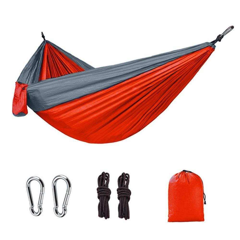 Double Nylon Hanging Bed Portable Camping Swing Useful Camping Hammock  Outdoor