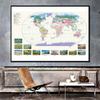 World Map Wall Hanging,for Travel-Themed Parties,Educational Decor,Photo Shoot Background,Home Decor