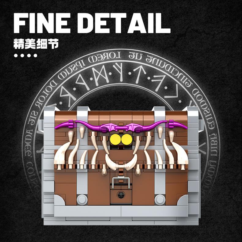 Themed Halloween Gift Toy Monster Treasure Chest Beautifully Designed Puzzle Blocks Present For Kids And Collect