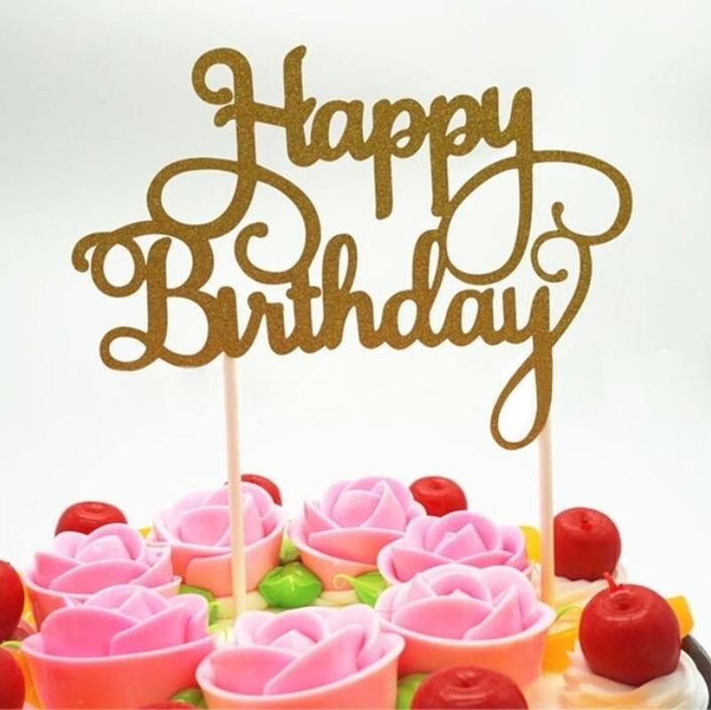 5 шт./набор С Днем Рождения Торт Топпер Бумага Украшения Торта Праздничные Принадлежности ADM