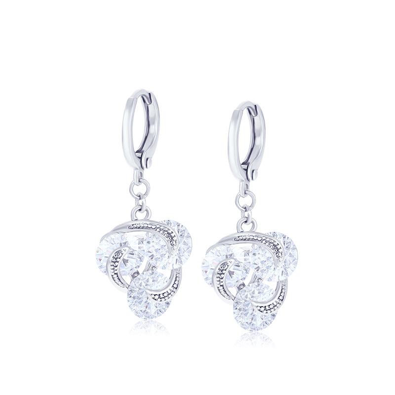 Высококачественные ретро-серьги с цирконом, падающие темпераментные женские свадебные серьги