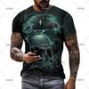 Punk Crow 3D Printed T-Shirt Dark Mighty Raven T Shirt For Men Casual Streetwear Women Tees Casual Birds Graphic Oversized Tops