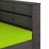 2 Piece Garden Lounge Set with Cushions Gray Pressure Treated Wood