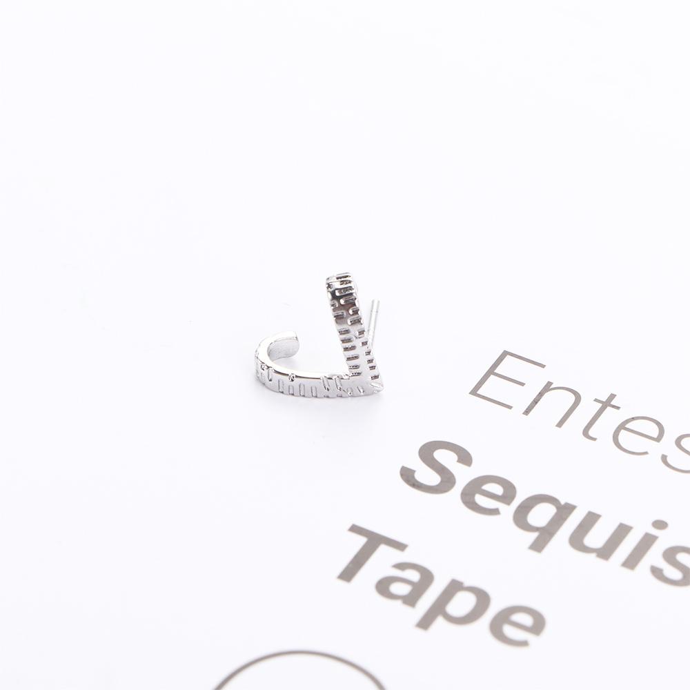 Hip Hop Trend Cross Hollow Silver Plate Geometry Metal Ear Studs Korean Style Earrings Men Earrings