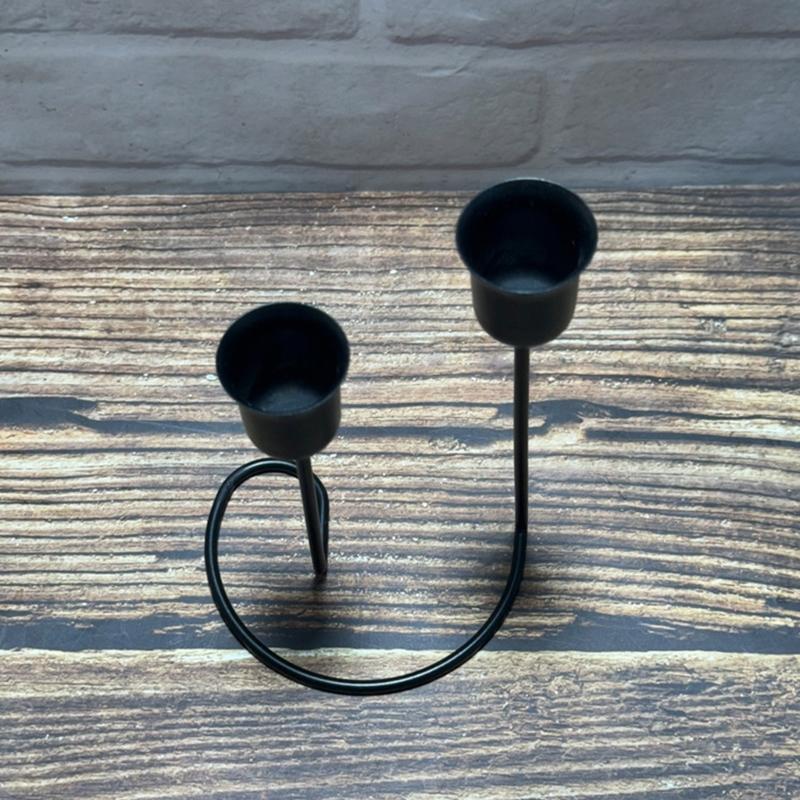 Half Heart Candlestick Holders Iron Metal Taper Candle Holders Decorative Candle Stands Home Decorations for Kitchen Table