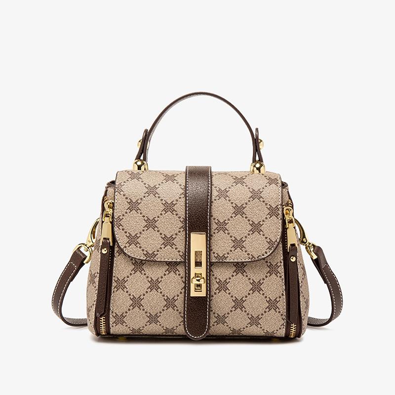 Новинка 2023 года, кожаная сумка-ведро, ручная женская сумка в стиле ретро, модная универсальная сумка через плечо на одно плечо