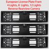 12V Car Rearview Camera 4/8/12LED Parking Sensor CCD High-Definition Image For With European License Plate Frame Rearview Camera
