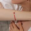 925 Silver Reindeer Christmas Pendant Bracelet with Red Cord - Women's Fashion Bestie Couple Jewelry
