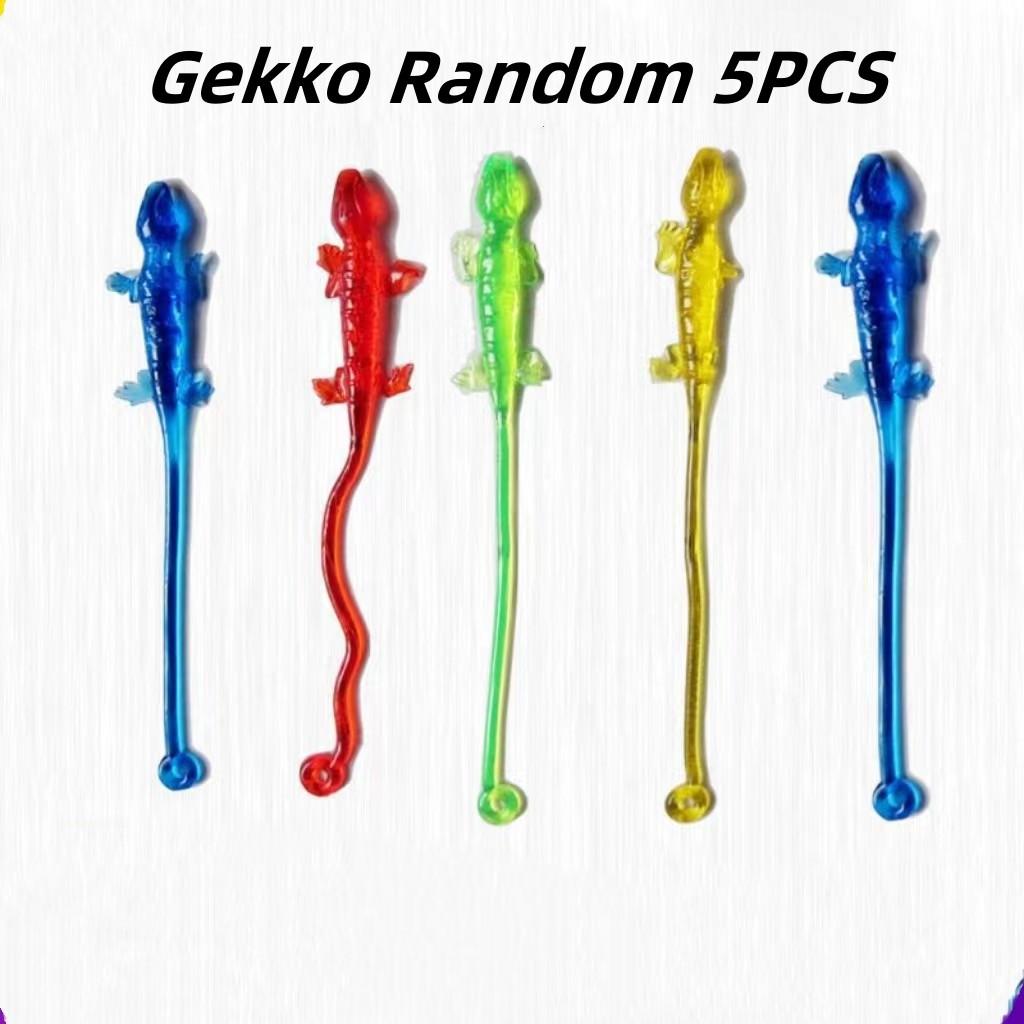 5/10/20 ШТ Эластичные игрушки-рептилии Рождественские подарки Липкие непоседливые наполнители Детский геккон Смешной мяч-мишень