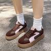 Platform Women's Autumn New Versatile Breathable Height-increasing White Shoes Casual Sports Board Shoes
