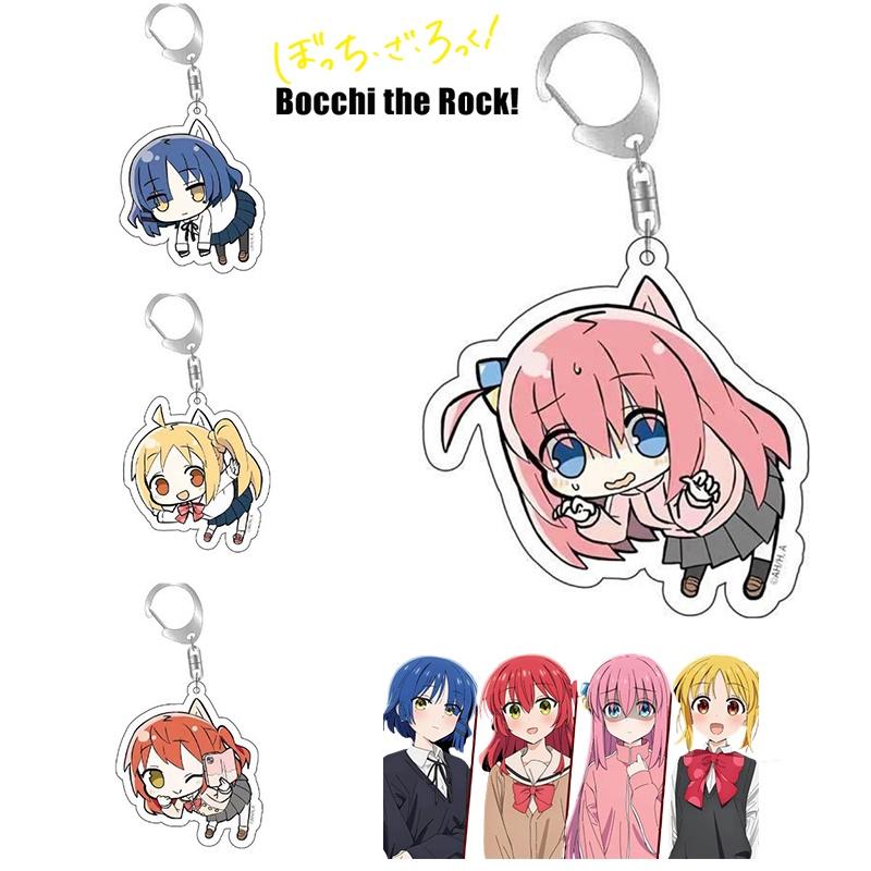 Unique Cartoon Character Printed Acrylic Keychain With Bag Pendant Accessories