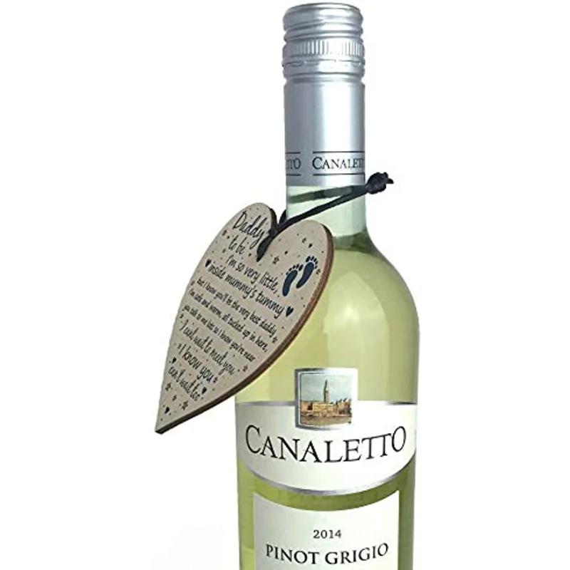 Wooden Heart Card Daddy To Be Sign Gifts from Bump for Dad/Father New Born Baby Son Daughter Plaque New Dad Gifts