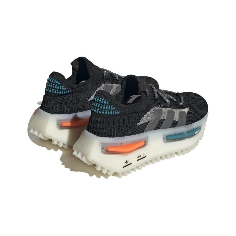 Adidas NMD_S1 J Black Teal Orange Kids Sneakers Core-Black Grey-Five Off-White GW2186