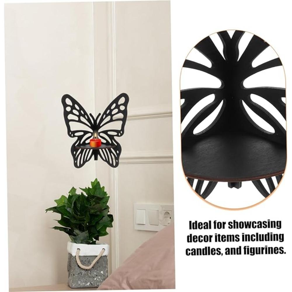 Hanging Shelf Medal Display Hanger Wooden Butterfly Stand Shelves Rack Wall Shelf Butterfly Shower Decorations Stickers Round Wall Shelf Display Shelf