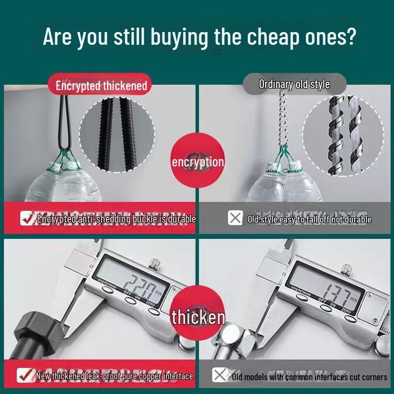 Взрывозащищенный черный душевой шланг из нержавеющей стали с дождевой лейкой, 1,5 м - 2 м