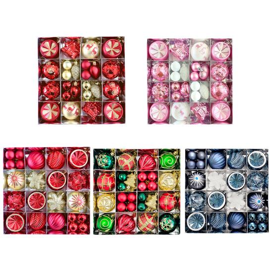 Набор рождественских украшений Небьющиеся пластиковые шары Снежинки Звезды Подвесное украшение для рождественской елки Праздник
