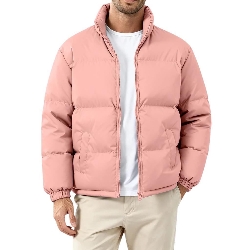Men's Loose-Fit Casual Down Jacket With Long Sleeves