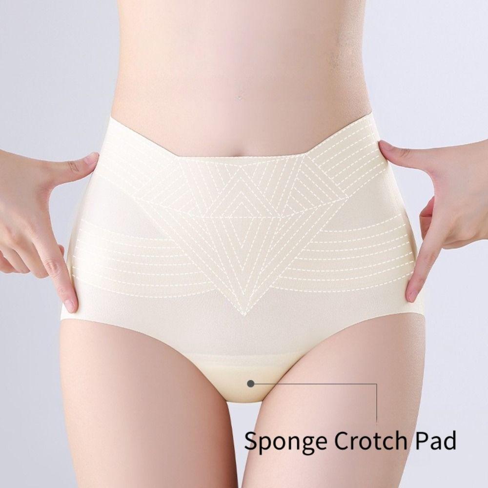 Бесшовное фитнес-невидимое нижнее белье со средней посадкой, нижнее белье для контроля живота, йога