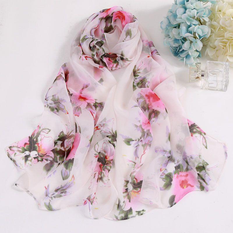 Women's Winter Long Fashion Chiffon Printed Decorative Scarf