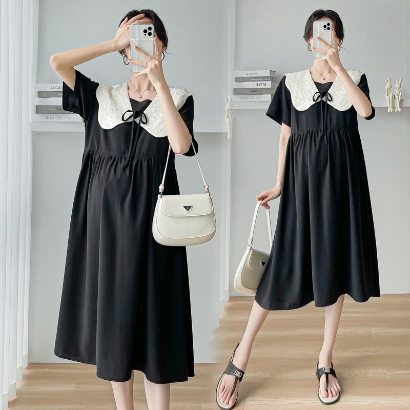 Трендовое свободное летнее платье для беременных 2024 года для стильных мам