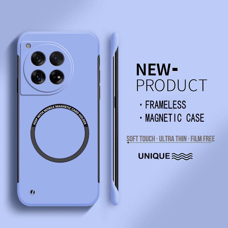 Ультратонкий жесткий магнитный чехол для телефона из поликарбоната без рамки для Magsafe Oneplus 12 12R 11 11R 10T 10R 10 Pro матовый цветной однотонный чехол