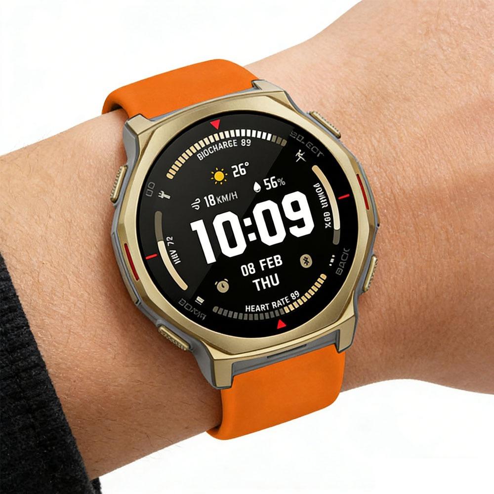 Спортивный силиконовый ремешок 18/20/22 мм для Amazfit T-REX3 Pro 48/44 мм Active 2 Браслет Ремешок для запястья для Amazfit Helio Balance 2-1/Bip 6-5