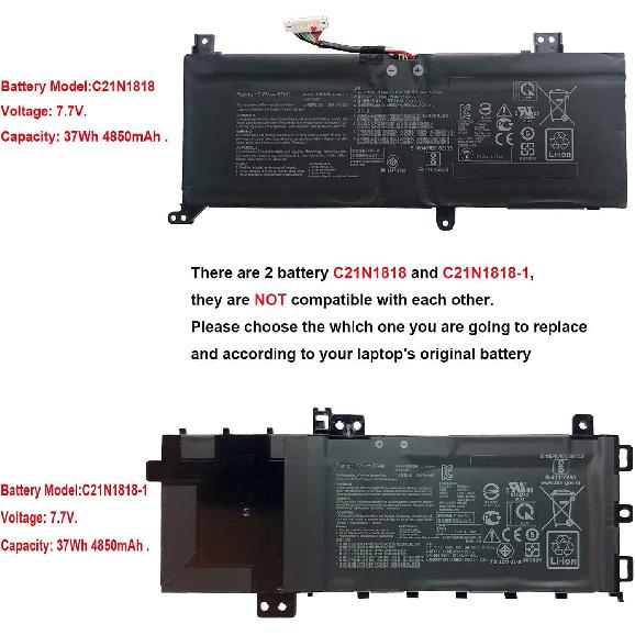 C21N1818 0B200-03280500 C21PpJH Laptop Battery Replacement for Asus VivoBook 14 F412DA X412FJ F412FJ A412FA F412FA F412UA X412FA X412FL X412UA X412UB