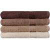 Ensemble de 4 serviettes de bain - 70 x 140 cm - Creme
