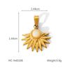European American Style Light Luxury Natural Stone Titanium Steel Pendant Jewelry Accessories
