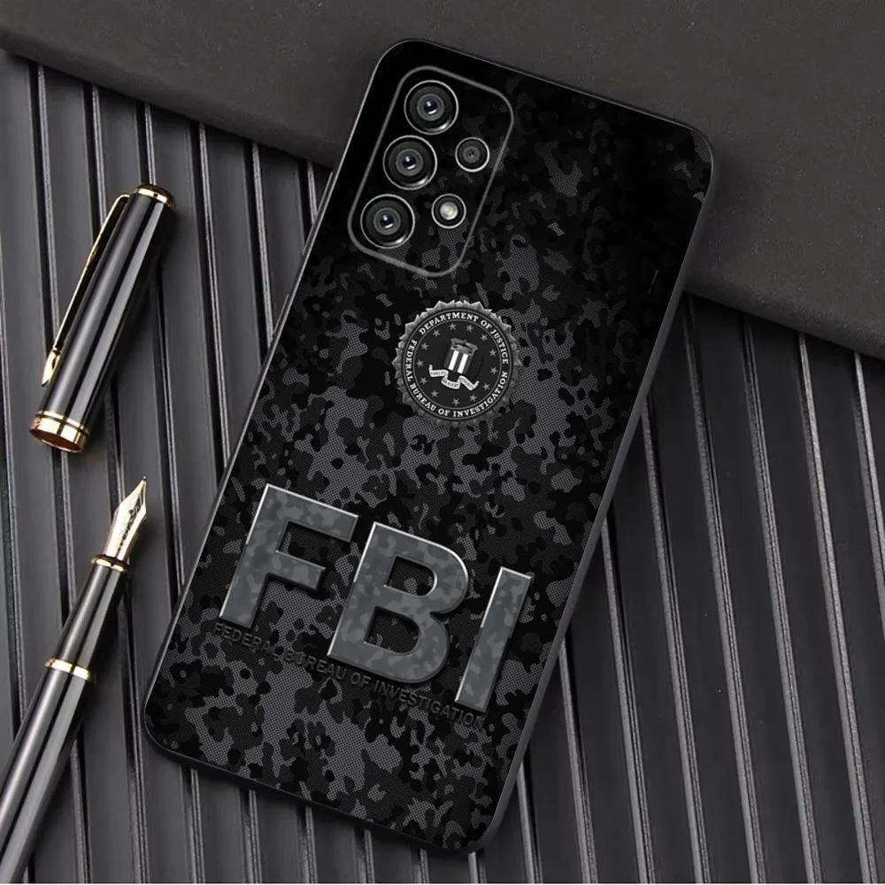 Крутой чехол для телефона с изображением Полиции ФБР для Samsung Galaxy A13, A21s, A22, A31, A32, A52, A53, A71, A80, A91, Мягкий черный корпус