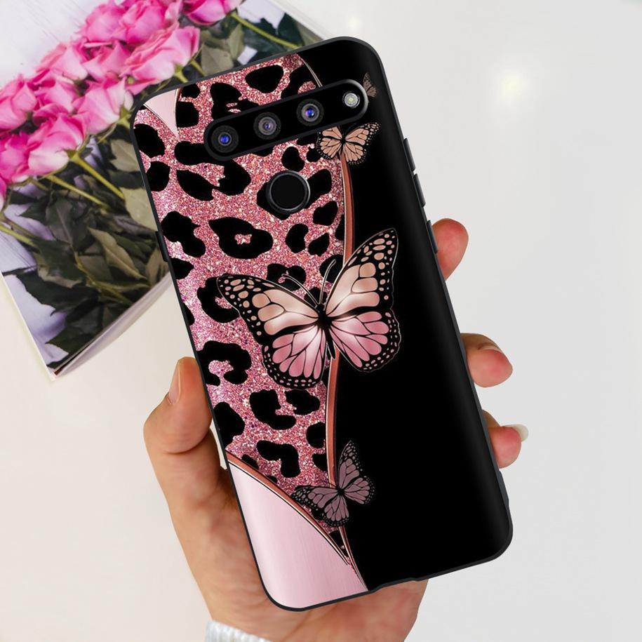 Чехол для LG V50 ThinQ 5G LM-V500EM, чехол для телефона, модный, с цветами и бабочками, из мягкого силикона, задняя крышка для LG V40 V50s Thinq 5G, бампер