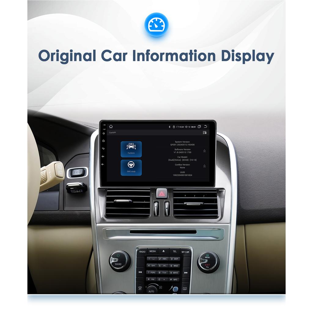 OSSURET 9" Carplay 4G BT 2din Android 13 автомобильный радиоприемник мультимедиа видеоплеер GPS навигация для Volvo XC60 2008-2017 головное устройство интеллектуальный экран SWC