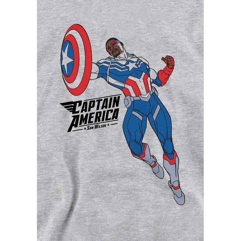 Captain America Childrens/Kids Sam Wilson Doodle Heather Pull Over Hoodie